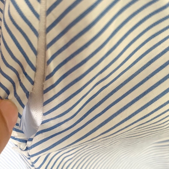 Willow & Clay Blue and White Stripes Ruffle Shorts - Picture 3 of 3